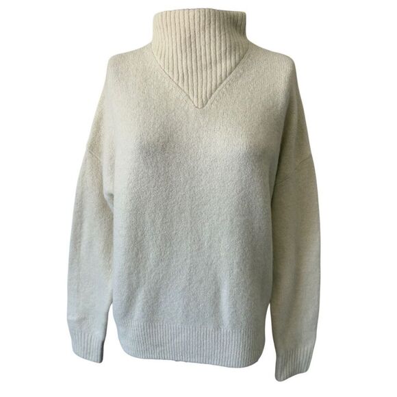 NEW Madewell Women's Dillon Mockneck Pullover Sweater M Cream - Picture 2 of 10